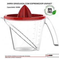 Jarra Graduada 900 ml Com Espremedor Vermelho Uninjet