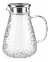Jarra Haven De Vidro 1,8l Tampa Inox Suco E Água Hermética Transparente Vidro Elegante Cozinha Boros