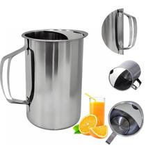 Jarra Inox 1,8L Com Aparador de Espuma/Gelo Ideal Para Água Suco Mesa Posta Buffet Festa Eventos - Conserva Temperatura