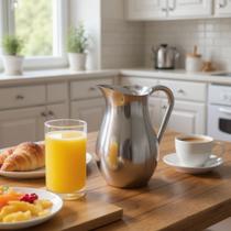 Jarra Inox Premium para Servir Bebidas Geladas Aço Resistente Alça Ergonômica Fácil Limpeza Durável