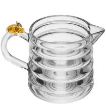 Jarra Leiteira Abelha Little Transparente 590ml Cristal Luxo Vidro Suco Leite Mesa Posta Cozinha Cantinho do Café Jarra Leiteira Abelha Little Transparente 590ml Cristal Luxo Vidro Suco Leite Mesa Posta Cozinha Cantinho do Café