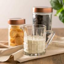 Jarra Leiteira de Vidro 340ml Com Alça Tress Lyor