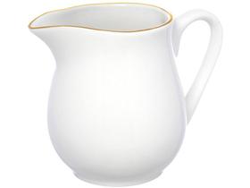 Jarra Leiteira Porcelana Branca Borda Fio Dourado Royal Premium 300ml Haüskraft Jarra Leiteira Porcelana Branca Borda Fio Dourado Royal Premium 300ml Haüskraft