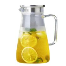 Jarra Luxo Vidro Transparente 1,7 Litros Tampa Aço Inox 1 UN