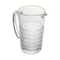 Jarra Lyor Coração de Vidro com Fio de Ouro 1L