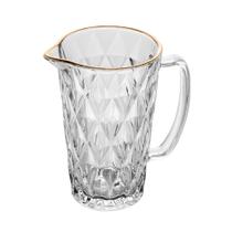 Jarra Lyor Diamond de Vidro com Fio de Ouro Dourado 1,14L Jarra Lyor Diamond de Vidro com Fio de Ouro Dourado 1,14L
