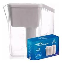 Jarra Magnética Água Alcalina Branca + Kit C/ 3 Filtros - Gorre Jarra Magnética Água Alcalina Branca + Kit C/ 3 Filtros - Gorre