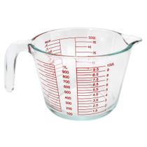Jarra Medidora em Vidro Borossilicato 1 Litro Com Alça Resistente Para Cozinha Vidro Temperado Jarra Medidora em Vidro Borossilicato 1 Litro Com Alça Resistente Para Cozinha Vidro Temperado