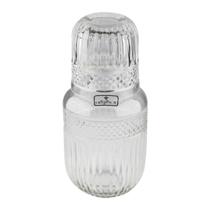 Jarra Moringa Vidro 600ml com Copo 200ml para Água Palace Luxo Decorativo Whisky Refresco Chá