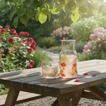 Jarra Moringa Vidro Borossilicato 560ml Le Jardin Com Copo Jarra Moringa Vidro Borossilicato 560ml Le Jardin Com Copo