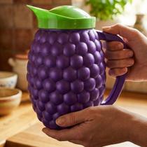 Jarra Para Suco Água com Alça 1,5L Modelo Uva Roxa e Verde Jarra Para Suco Água com Alça 1,5L Modelo Uva Roxa e Verde