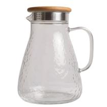 Jarra Peônia 1,8L Vidro Borossilicato Tampa Bambu Aço Inox Transparente Flux Jarra Peônia 1,8L Vidro Borossilicato Tampa Bambu Aço Inox Transparente Flux
