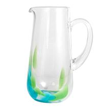 Jarra petala em vidro 1,8l verde/azul/branco