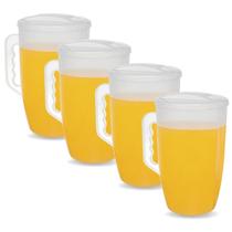 Jarra Plástica 3,7L Mix Color Jaguar com Tampa 4 Unidades