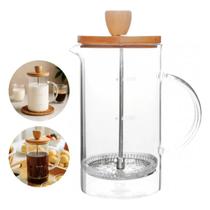 Jarra Prensa Francesa Cafeiteira Vidro e Tampa Bambu 600ml Allmix Jarra Prensa Francesa Cafeiteira Vidro e Tampa Bambu 600ml Allmix