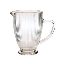 Jarra Prisma Canelada Clear Gold Vidro 1 Litro