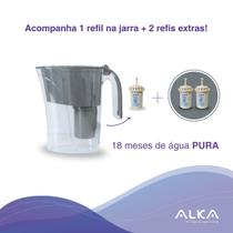 Jarra Purificadora de Água Alcalina Alka com 2 Refis extra
