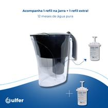 Jarra Purificadora de Água Ulfer Bacfree Com Refil Extra Preto Jarra Purificadora de Água Ulfer Bacfree Com Refil Extra Preto