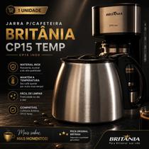 Jarra Reposição Inox Britânia CP15 Temp Inox Original Aço Durável e Térmica Jarra Reposição Inox Britânia CP15 Temp Inox Original Aço Durável e Térmica