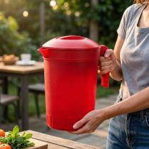 Jarra Robusta 2,5 Litros Vermelha para Servir Bebidas Jarra Robusta 2,5 Litros Vermelha para Servir Bebidas