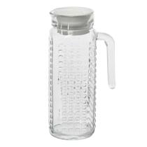 Jarra Servir Suco Água Vidro Ladrilho Resistente 1200ml