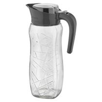 Jarra Stripe em vidro 1,6L com tampa cor cinza - QLux Jarra Stripe em vidro 1,6L com tampa cor cinza - QLux