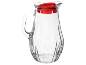 Jarra suco drink servir anatalya com tampa acrilica vermelha - 091849