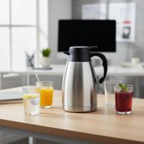 Jarra Térmica Aço Inox 1,2l Alça Preta Conservar Café Chá