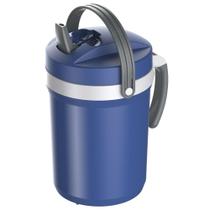 Jarra Térmica Termolar Fliptop 2,5 Litros, Cinza e Azul Jarra Térmica Termolar Fliptop 2,5 Litros, Cinza e Azul