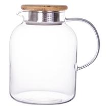 Jarra Twinkle Em Vidro Borossilicato Com Tampa Em Bambu 1,8L - Francalanza