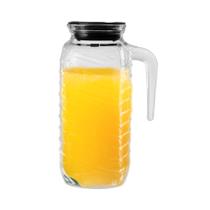 Jarra Vidro Banding C/ Tampa Água Suco Restaurante 1250ml Jarra Vidro Banding C/ Tampa Água Suco Restaurante 1250ml