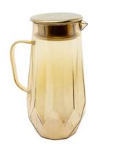 Jarra vidro borossilicato dourada com tampa inox ambar 1,4l