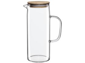 Jarra Vidro Borossilicato Tampa Bambu Doppio 1,2l Hauskraft