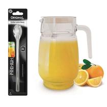 Jarra vidro c/ tampa e colher p/ Suco Água 1,3 litros luxe Jarra vidro c/ tampa e colher p/ Suco Água 1,3 litros luxe