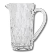 Jarra Vidro Diamantada Transparente 1L Mesa Posta Sucos Agua 1 UN