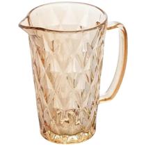 Jarra Vidro Diamond Ambar Metalizada 1 LT Água Suco Bebidas Mesa Jantar Cozinha Formaturas Buffet