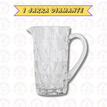 Jarra Vidro Efeito Diamante 1 L Resistente Suco Agua Drink 1 UN