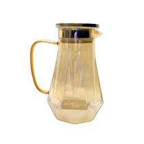 Jarra vidro elegance dourada com tampa inox dourada 1,800ml