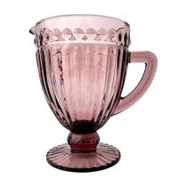 Jarra Vidro Espesso Alça Roxo Marsala Decorada 1150ml Incasa Jarra Vidro Espesso Alça Roxo Marsala Decorada 1150ml Incasa