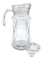 Jarra Vidro Tampa Trabalhada Relevo Suco Água Refresco Chá Design 1,5L