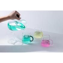 Jarra Wolff Fun de Vidro Borossilicato com Alça Rosa 1,3L