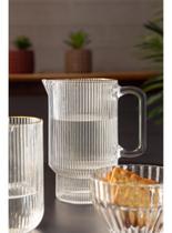 Jarra Wolff Lines De Cristal Com Fio De Ouro 900ml