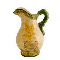 Jarro Bojudo Em Cerâmica Brilhante Com Acabamento Em Craquelê (22x17x31,5cm)