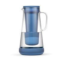 Jarro de filtro de água LifeStraw Home 7 xícaras de vidro azul