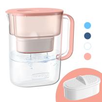 Jarro de filtro de água Waterdrop de 10 xícaras com 1 filtro 750L rosa