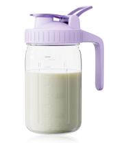 Jarro de leite materno OneDream Mason Jar 950mL com tampa roxa
