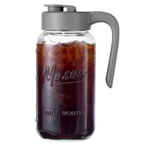 Jarro de vidro Mason Jar Spreccio, hermético, à prova de vazamentos, de 2 litros com tampa Jarro de vidro Mason Jar Spreccio, hermético, à prova de vazamentos, de 2 litros com tampa