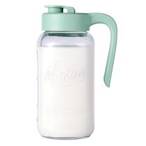 Jarro de vidro Mason Jar Spreccio, hermético, à prova de vazamentos, de 2 litros com tampa Jarro de vidro Mason Jar Spreccio, hermético, à prova de vazamentos, de 2 litros com tampa