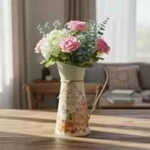 Jarro Decorativo de Metal 26cm Altura Vaso Flores Vintage Jarro Decorativo de Metal 26cm Altura Vaso Flores Vintage