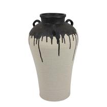 Jarrón Caleb Benzara Decorativo con Patrón de Goteo y Asas Jarrón Caleb Benzara Decorativo con Patrón de Goteo y Asas